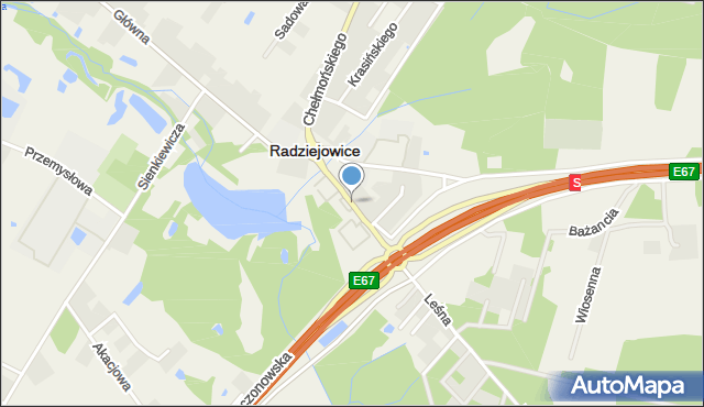 Radziejowice, Słoneczna, mapa Radziejowice