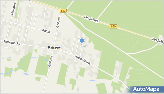 Rajszew, Słoneczna, mapa Rajszew