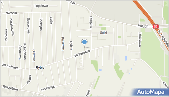 Rybie gmina Raszyn, Słowicza, mapa Rybie gmina Raszyn