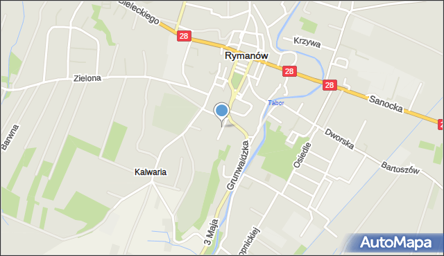 Rymanów, Słowackiego Juliusza, mapa Rymanów