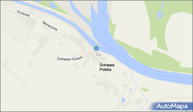 Ścinawa Polska, Słoneczna, mapa Ścinawa Polska