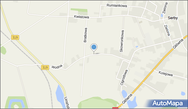 Serby, Sławska, mapa Serby