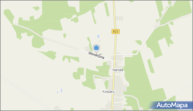 Seroczyn gmina Wodynie, Słoneczna, mapa Seroczyn gmina Wodynie