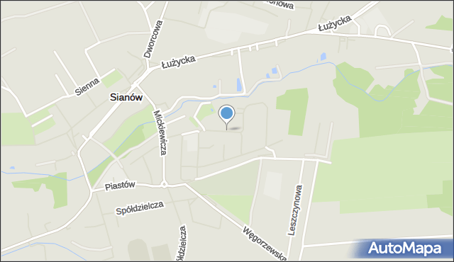 Sianów, Słowackiego Juliusza, mapa Sianów