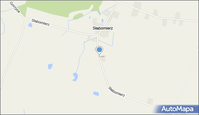 Słabomierz gmina Żnin, Słabomierz, mapa Słabomierz gmina Żnin