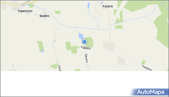 Śliwno gmina Świdwin, Śliwno, mapa Śliwno gmina Świdwin