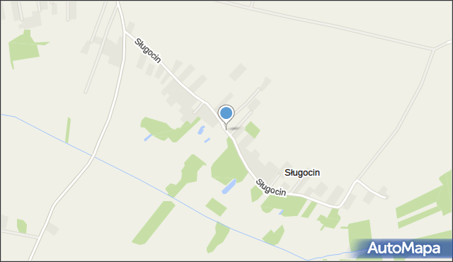 Sługocin gmina Jastków, Sługocin, mapa Sługocin gmina Jastków