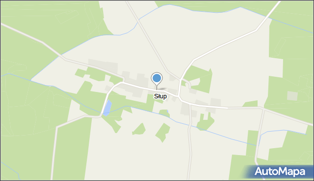 Słup gmina Wińsko, Słup, mapa Słup gmina Wińsko