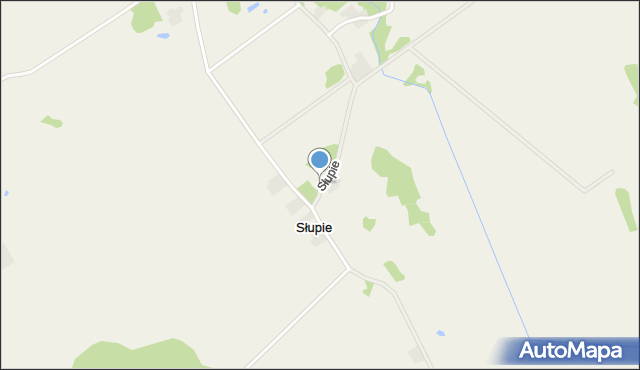 Słupie gmina Bakałarzewo, Słupie, mapa Słupie gmina Bakałarzewo