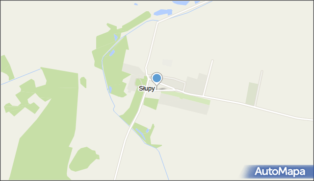 Słupy gmina Szubin, Słupy, mapa Słupy gmina Szubin