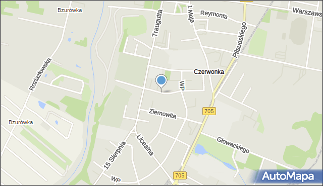 Sochaczew, Słowackiego Juliusza, mapa Sochaczew