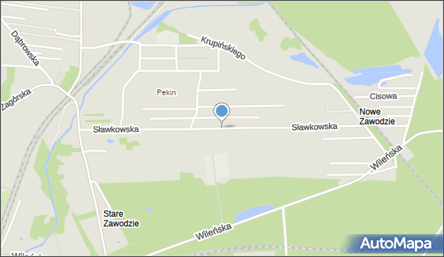 Sosnowiec, Sławkowska, mapa Sosnowca