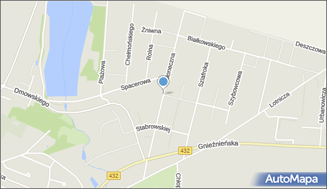 Środa Wielkopolska, Słoneczna, mapa Środa Wielkopolska