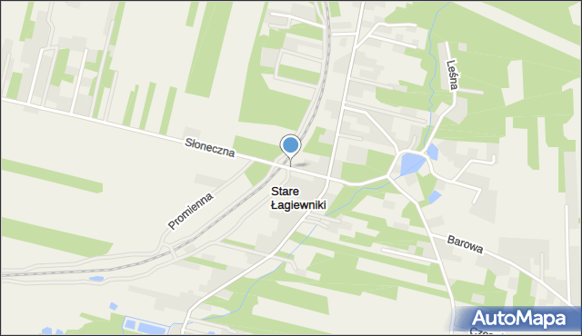 Stare Łagiewniki, Słoneczna, mapa Stare Łagiewniki