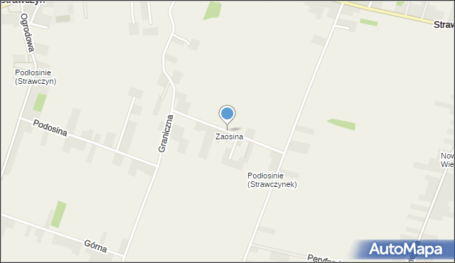 Strawczynek, Słoneczna, mapa Strawczynek