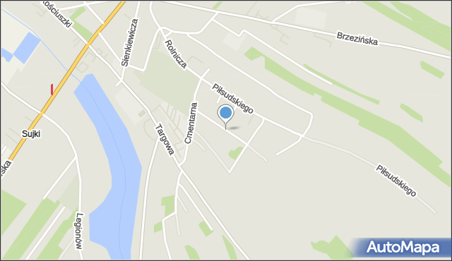 Stryków powiat zgierski, Słoneczna, mapa Stryków powiat zgierski