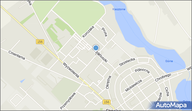 Strzelce Krajeńskie, Słowackiego Juliusza, mapa Strzelce Krajeńskie