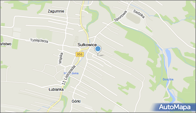 Sułkowice powiat myślenicki, Ślusarska, mapa Sułkowice powiat myślenicki