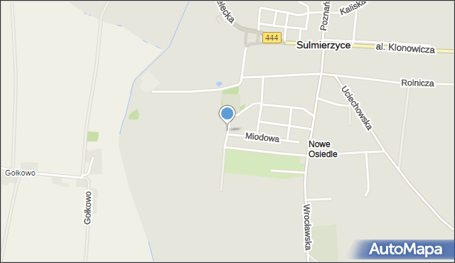 Sulmierzyce powiat krotoszyński, Słoneczna, mapa Sulmierzyce powiat krotoszyński