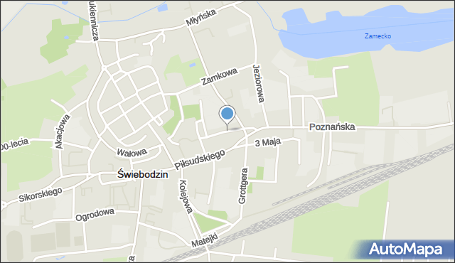 Świebodzin, Słowackiego Juliusza, mapa Świebodzin
