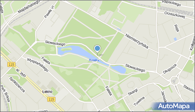 Szczecin, Słowackiego Juliusza, mapa Szczecina