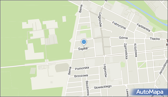 Tomaszów Mazowiecki, Śląska, mapa Tomaszów Mazowiecki