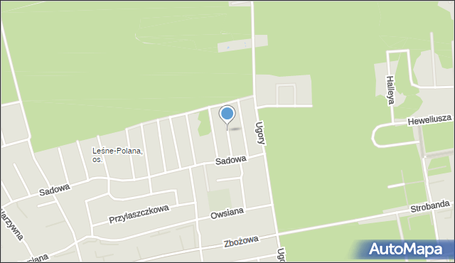 Toruń, Śliwowa, mapa Torunia