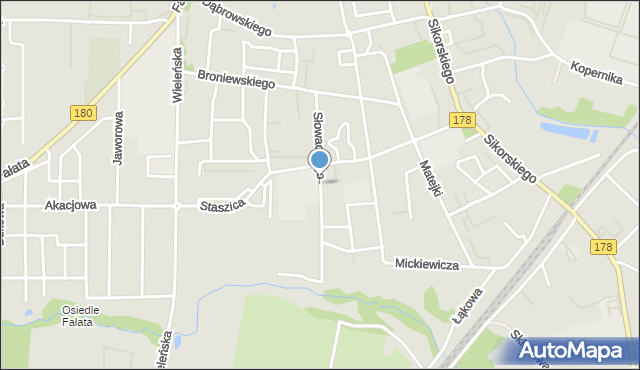 Trzcianka powiat czarnkowsko-trzcianecki, Słowackiego Juliusza, mapa Trzcianka powiat czarnkowsko-trzcianecki