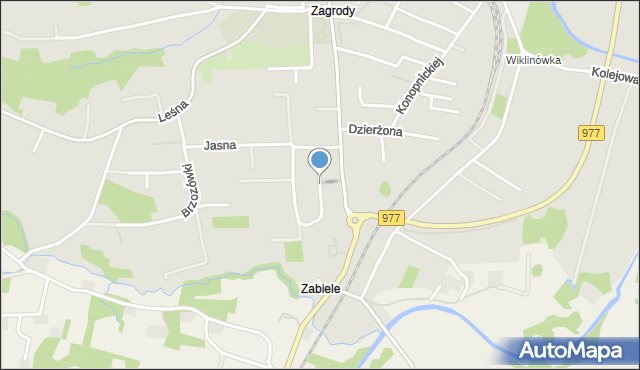 Tuchów, Słoneczna, mapa Tuchów