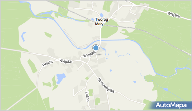 Tworóg Mały, Słoneczna, mapa Tworóg Mały