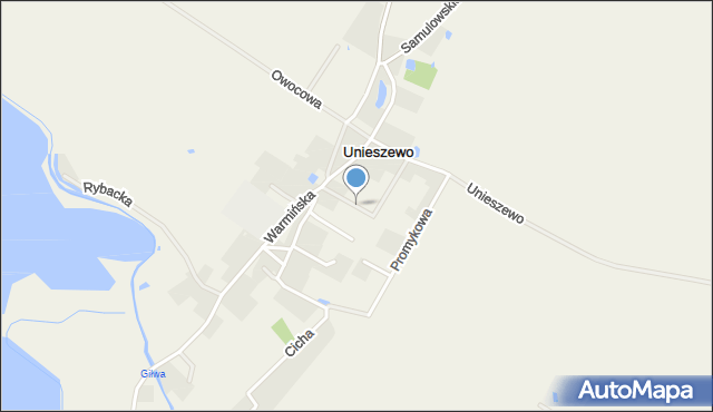 Unieszewo, Słoneczna, mapa Unieszewo