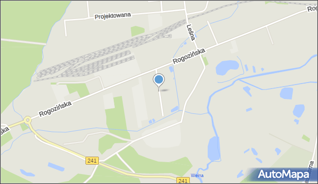 Wągrowiec, Słoneczna, mapa Wągrowiec