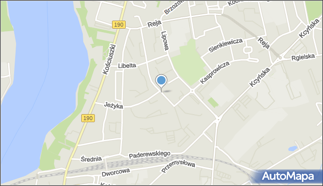 Wągrowiec, Słowackiego Juliusza, mapa Wągrowiec