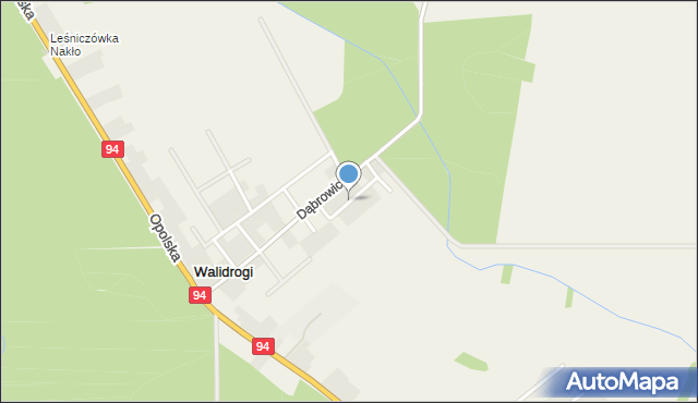 Walidrogi, Słoneczna, mapa Walidrogi