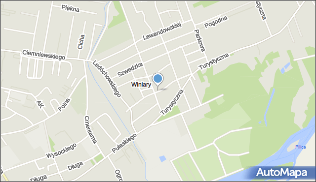 Warka, Słoneczna, mapa Warka