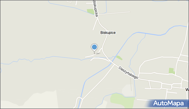 Wiązów, Ślepa, mapa Wiązów