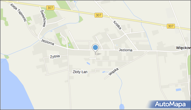 Więckowice gmina Dopiewo, Słoneczna, mapa Więckowice gmina Dopiewo