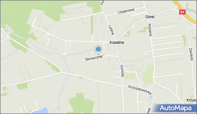 Wieliczka, Słoneczna, mapa Wieliczka