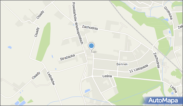 Włoszakowice, Słoneczna, mapa Włoszakowice