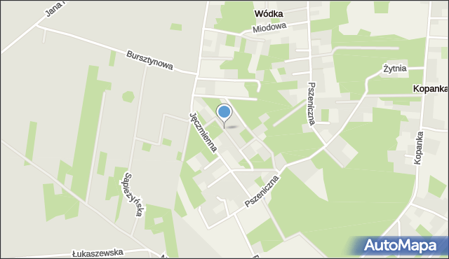 Wódka gmina Nowosolna, Słoneczna, mapa Wódka gmina Nowosolna
