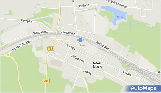 Wolbrom, Słoneczna, mapa Wolbrom