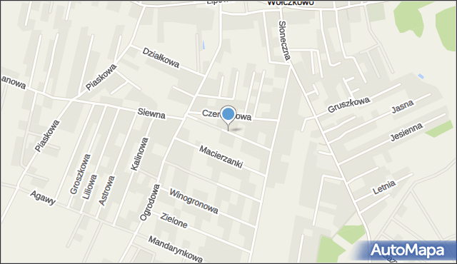 Wołczkowo, Słonecznikowa, mapa Wołczkowo