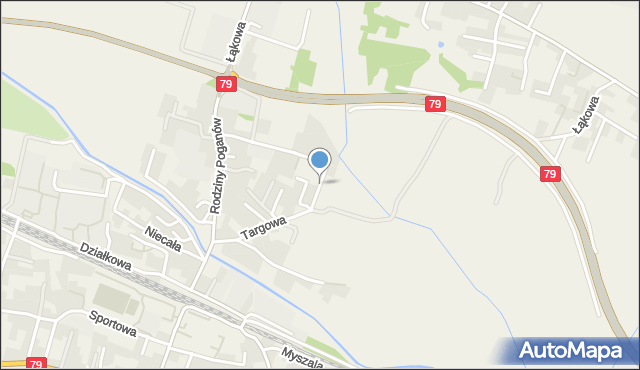 Zabierzów powiat krakowski, Śliczna, mapa Zabierzów powiat krakowski