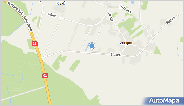 Zabijak gmina Koziegłowy, Śląska, mapa Zabijak gmina Koziegłowy