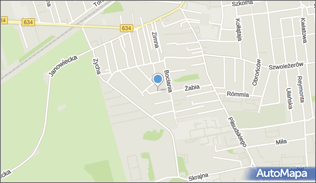 Ząbki powiat wołomiński, Słowicza, mapa Ząbki powiat wołomiński