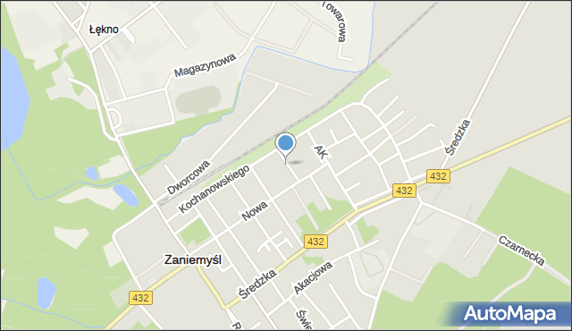 Zaniemyśl, Słowackiego Juliusza, mapa Zaniemyśl