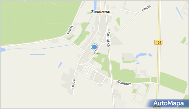 Zbrudzewo, Sławińskiego Jana, mapa Zbrudzewo