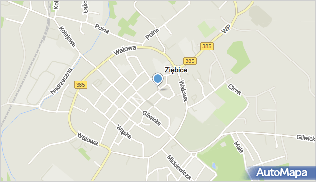 Ziębice, Słowackiego Juliusza, mapa Ziębice