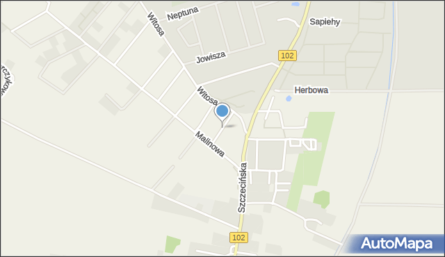 Zieleniewo gmina Kołobrzeg, Śliwkowa, mapa Zieleniewo gmina Kołobrzeg