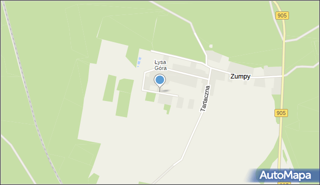 Zumpy, Słoneczna, mapa Zumpy